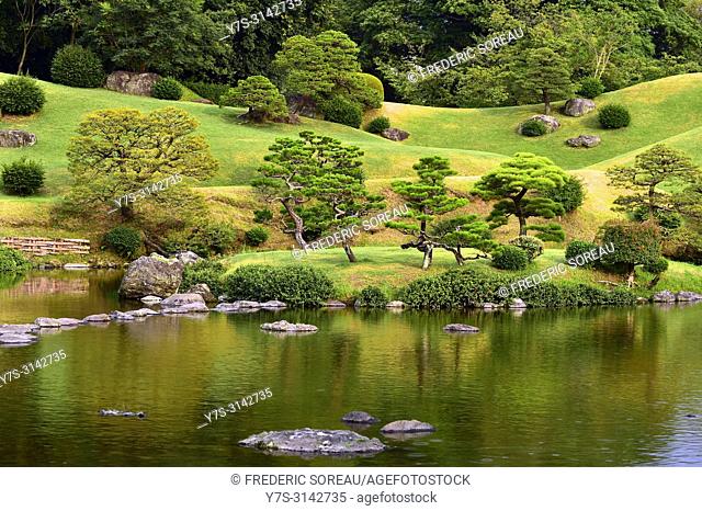 Suizenji Jojuen garden, Kumamoto, Kumamoto prefecture, Kyushu, Japan, Asia