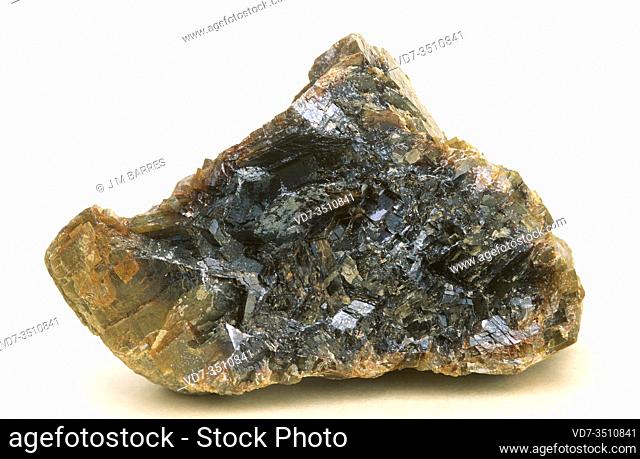 Siderite is an iron carbonate mineral. Sample