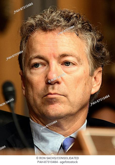 United States Senator Rand Paul (Republican of Kentucky) a member of the US Senate Committee on Health, Education, Labor and Pensions during the hearing...