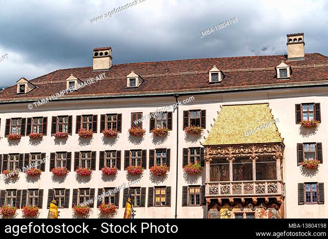 Europe, Austria, Tyrol, Innsbruck, old town, view of the Golden Roof