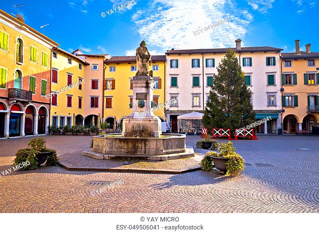 Town of Cividale del Friuli colorful Italian square view