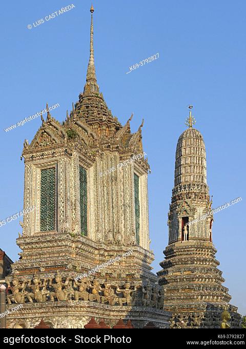 Wat Arun ""Temple of the Dawn"" is a Buddhist temple (wat) in the Bangkok Yai district of Bangkok, Thailand, on the Thonburi west bank of the Chao Phraya River