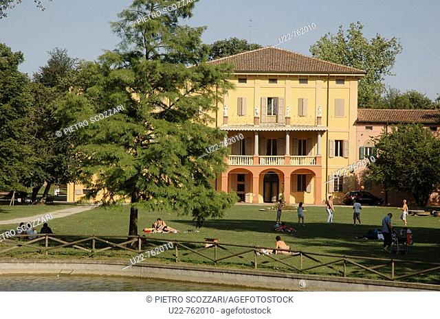 Bentivoglio Bologna, Italy, the garden of Villa Smeraldi, the Rustic Civilization Museum