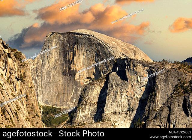 Half Dome at sunset, Yosemite National Park, California, United States, USA