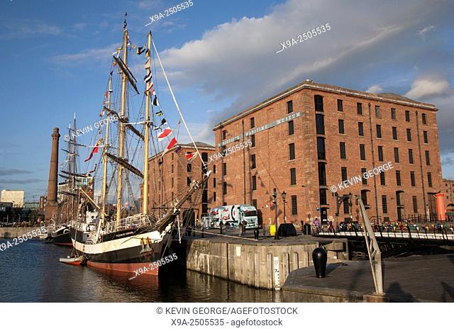 Tall Ship at Boat Festival, Albert Dock, Liverpool, England, UK