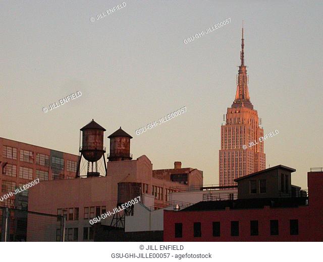 Cityscape With Empire State Building, New York City, USA