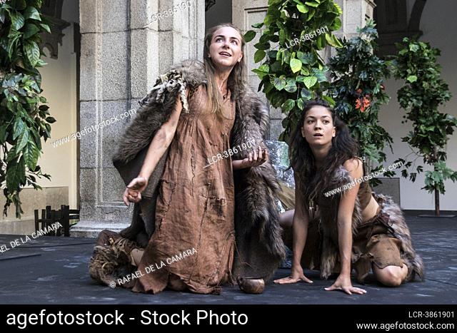 THEATER THE ANIMAL OF HUNGARY BY LOPE DE VEGA, DIRECTED BY ERNESTO ARIAS IN THE SAN ISIDRO INSTITUTE CLOISTER AT VERANOS DE LA VILLA FESTIVAL MADRID