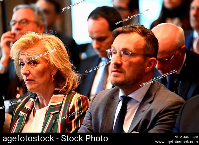 Princess Astrid of Belgium and Brussels region State Secretary Pascal Smet pictured during the 'Towards Net Positive Cities' event