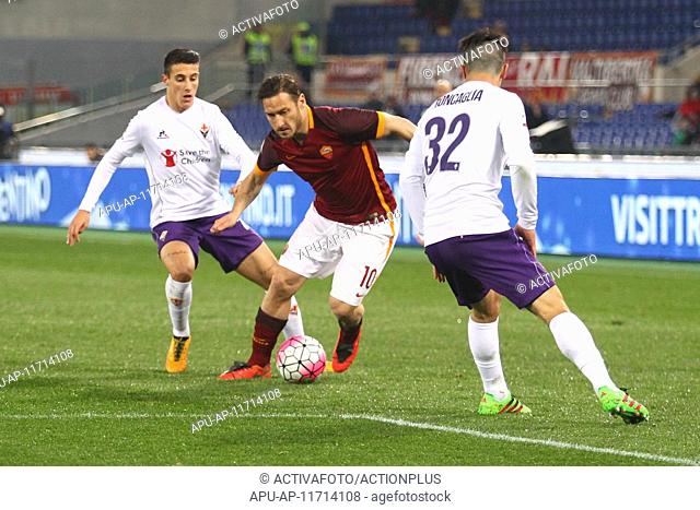 2016 Serie A Football League Roma v Fiorentina Mar 4th. 04.03.2016. Stadium Olimpico, Rome, Italy. Serie A football league. AS Roma versus Fiorentina