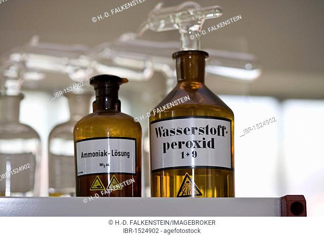 Details in chemical laboratory, Henrichshuette, Hattingen, North Rhine-Westpahlia, Germany, Europe