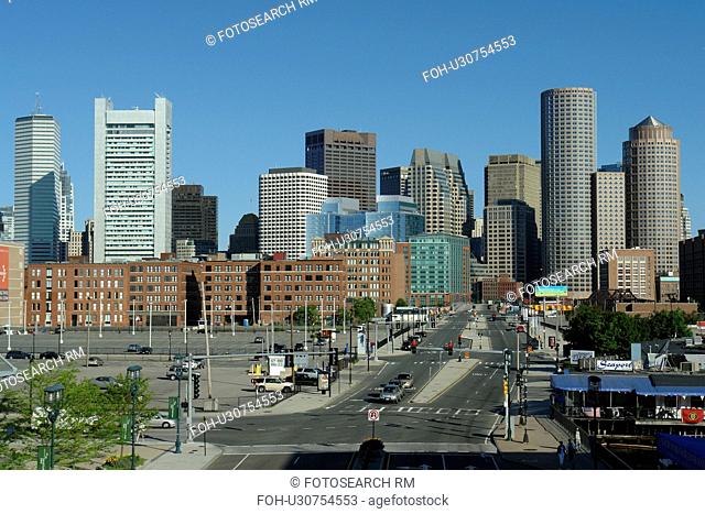 Boston, MA, Massachusetts, Downtown, skyline
