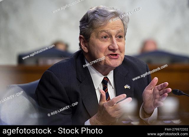 United States Senator John Neely Kennedy (Republican of Louisiana) questions Judge Ketanji Brown Jackson as she appears for the second day of her Senate...