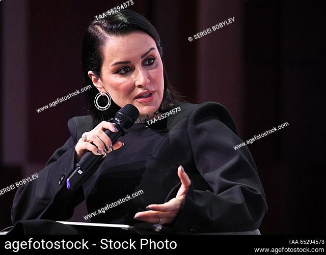 RUSSIA, MOSCOW - NOVEMBER 28, 2023: Gazprom Media Deputy CEO Tina Kandelaki attends a panel session titled ""Made in BRICS+