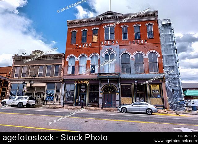 Tabor Opera House in historic Leadville, Americaâ. . s highest town, Colorado, USA