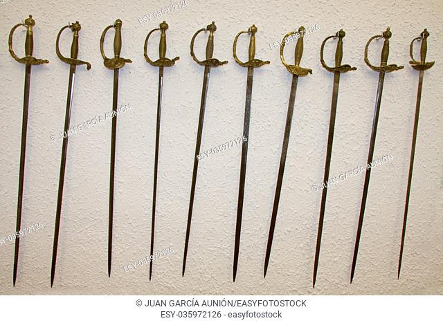 Sixteen Century spanish swords set, Caceres, Spain