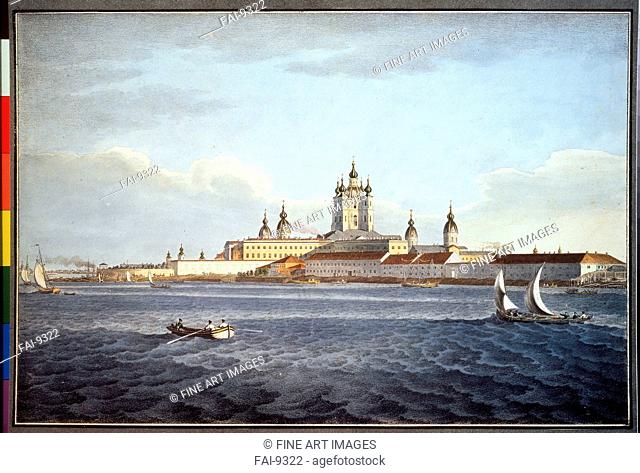 The Smolny Convent in Saint Petersburg. Beggrov, Karl Petrovich (1799-1875). Watercolour on paper. Russian Painting of 19th cen. . 1820-1830