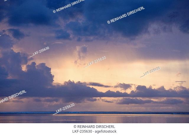 Rain Clouds over Ocean, Peleliu Island, Micronesia, Palau