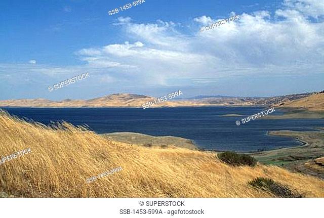 Lake on a landscape, San Luis Reservoir, California, USA