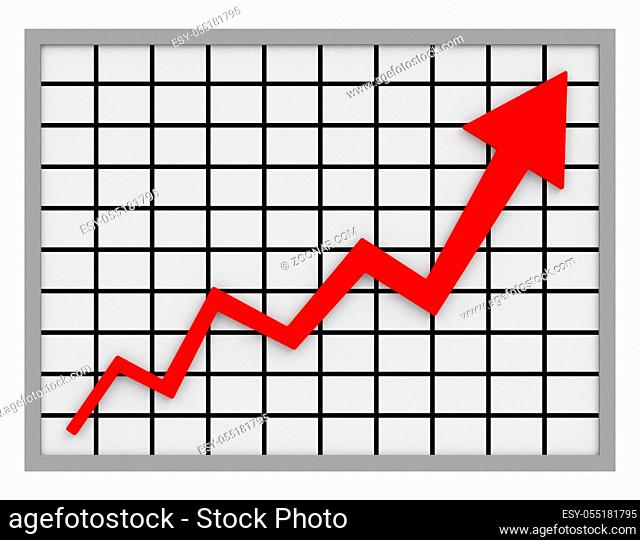 3d generated picture of a growth chart