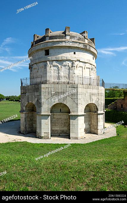 External view of the Mausoleum of Theodoric in Ravenna, Italy