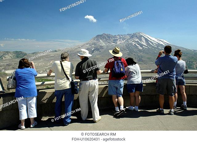 Mount St. Helens National Volcanic Monument, WA, Washington, Johnston Ridge Observatory, overlook