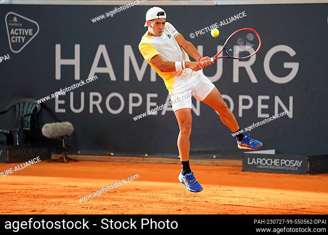 26 July 2023, Hamburg: Tennis: Hamburg European Open (APT Tournament), Rothenbaum Tennis Stadium, Men, Singles, Round of 16
