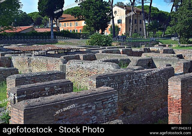 masonry, houses ouseid Ostia Antica