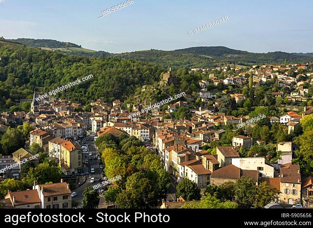 Champeix village, Puy de Dome department, Auvergne Rhone Alpes, France, Europe