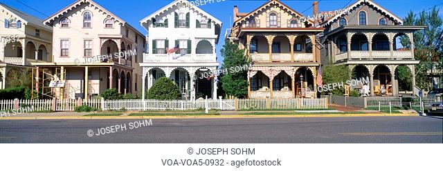 Victorian homes in Cape May, New Jersey