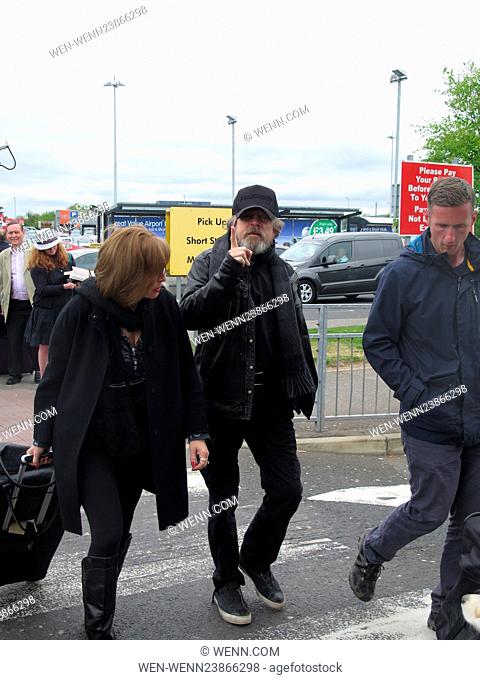 Mark Hamill arrives at Belfast International Airport after filming the latest Star Wars movie in Malin Head in Donegal, Ireand