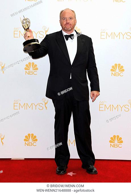 The 66th Primetime Emmy Awards at the Nokia Theatre - Pressroom Featuring: Louis C.K., Louis CK Where: Los Angeles, California