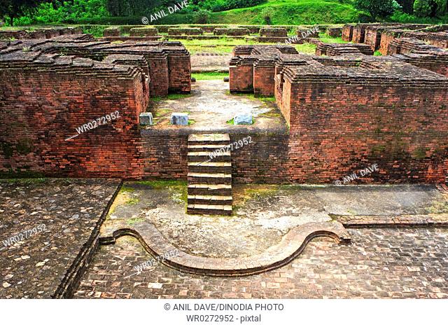 Remains of ancient Nalanda university , Bihar , India