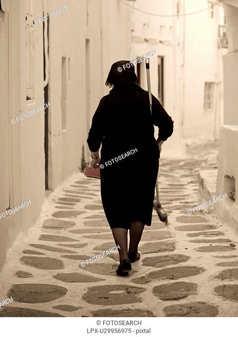Greek Woman in Mykonos Greece