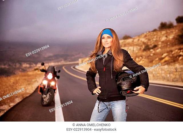 Fashion biker girl