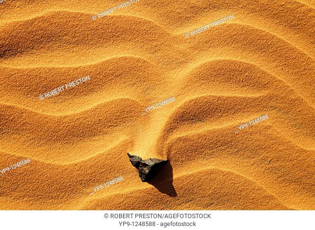 Rock in the sand, Sahara Desert, Libya