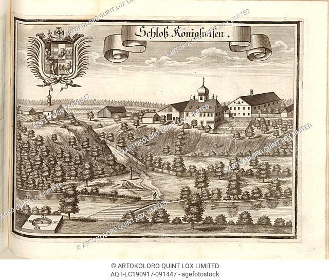 Castle Königswisen, Königswiesen Castle in Gauting in Bavaria (Germany), Fig. 196, p. 106, Wening, Michael (del. et sc.), 1701