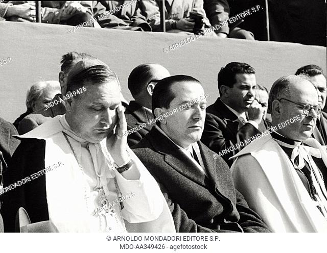 Giulio Andreotti attending a conference. Italian Finance Minister Giulio Andreotti taking part to a Italian Catholic Action youth conference