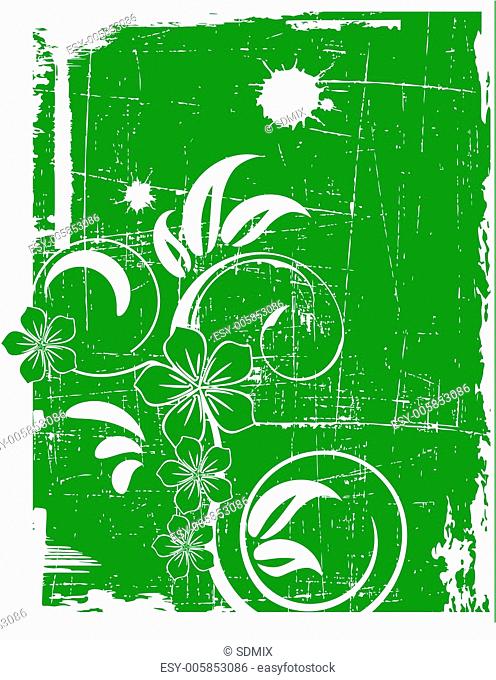 the green vector grunge background