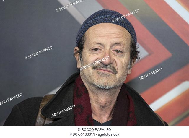 Rocco Papaleo at the photocall of the final night of the talent show X-Factor 2018 at the Assago Forum. Milan, December 13th, 2018