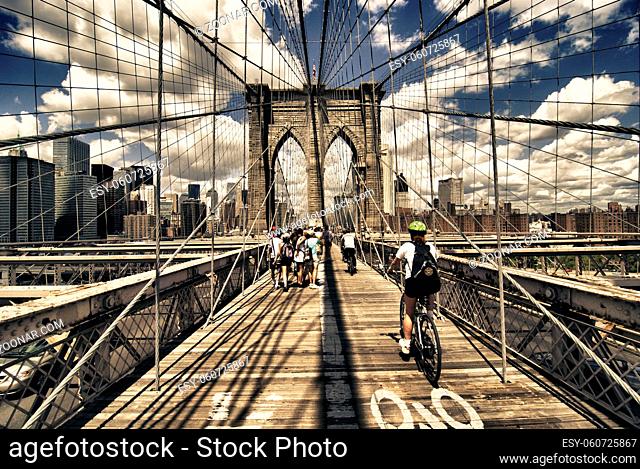 Brooklyn Bridge view in New York City