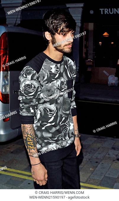 One Direction star Zayn Malik seen on a rare night out at the Chiltern Firehouse celebrity hotspot Featuring: Zayn Malik Where: London