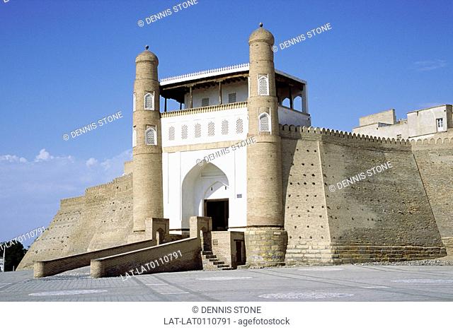 The Ark mosque, citadel palace of Khans with thick defensive walls founded in 500 B.C