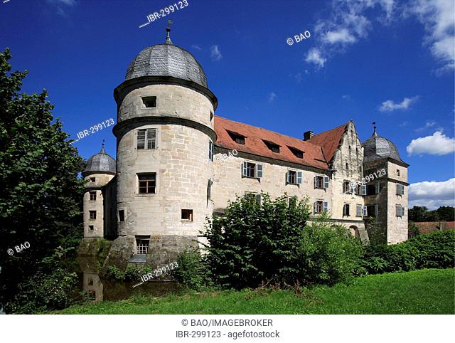 Moated castle of Mitwitz, county of Kronach, Upper Franconia, Bavaria, Germany