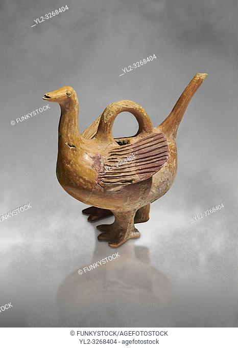 Bronze Age Anatolian terra cotta duck shaped ritual vessel - 19th to 17th century BC - Kültepe Kanesh - Museum of Anatolian Civilisations, Ankara, Turkey