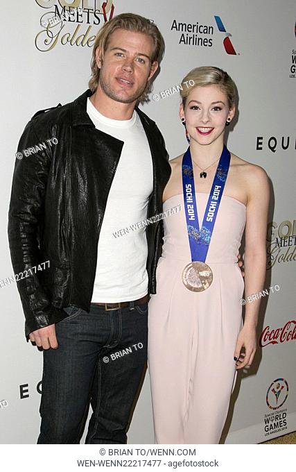 Celebrities attends 3rd annual ""Gold Meets Golden"" at Equinox Sports Club – West LA Flagship Lounge. Featuring: Trevor Donovan, Gracie Gold Where: Los Angeles