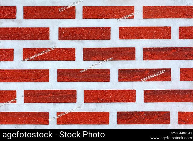 brick red wall as background - photo background