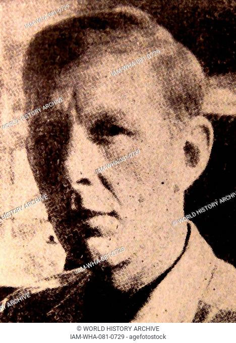 Photographic portrait of W. H. Auden (1907-1973) an Anglo-American poet. Dated 20th Century