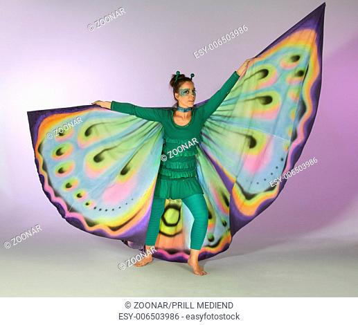 dancing butterfly woman