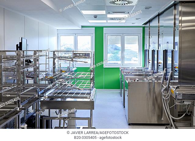 Cleaning of surgical material, Sterilization, Autoclave Cleaning, Hospital Donostia, San Sebastian, Gipuzkoa, Basque Country, Spain