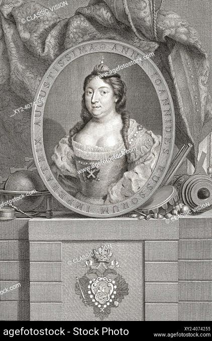 Anna Ioannovna, 1693 â. “ 1740, also spelled Anna Ivanovna. Regent of the duchy of Courland, 1711 - 1730 and then Empress of Russia, 1730 - 1740